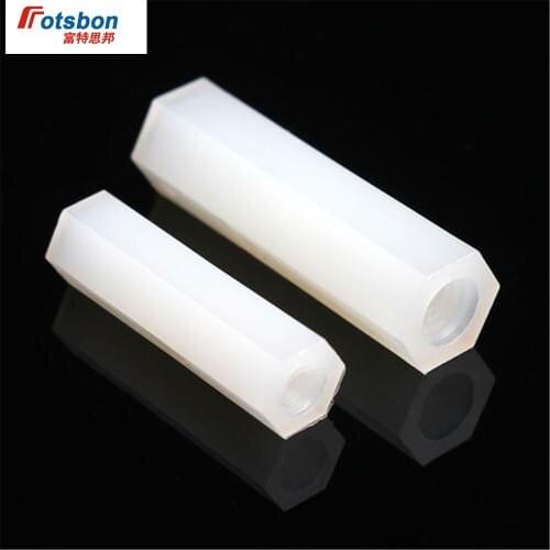 M3/M4 Nylon Nut Female Hex Spacing Threaded Pillars Truss Standoff Vis Double Pass hexagonal Plastic Column Nuts Combination PCB