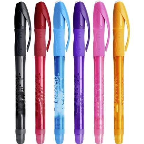 6 Pcs Heat Erase 0.7mm Fabric Marking Heat Erasable Pens with Storage Box for Quilting Sewing Dressmaking Fabrics Tailors Sewing