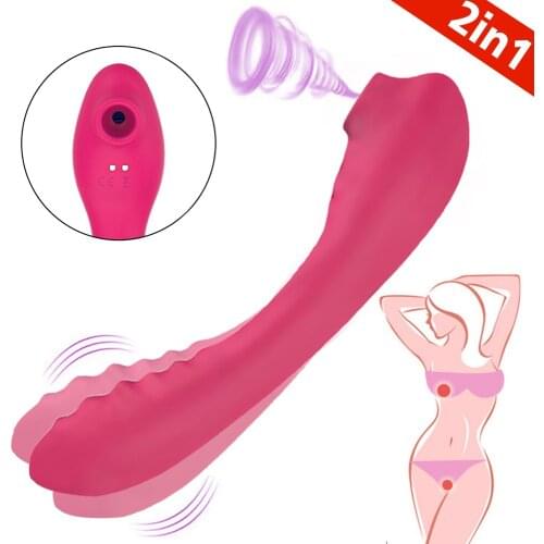 Powerful Sucking Vibrator Sex Toy For Women Masturbator Clitoris Nipple Stimulator Double Motor Heating Sucker Vibrator Blowjob