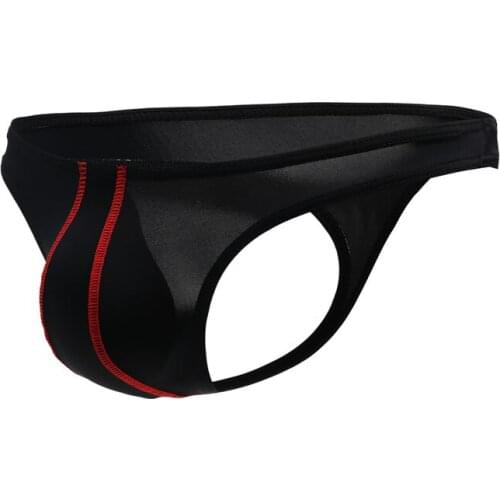 Mens Low Rise Ice Silk Sexy Thong Bikini Briefs Transparent Men Slip Panties Briefs Soft Comfortable Gay Men Slip Underwear