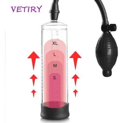 Effective Penis Pump Vacuum Penis Enlargement Sex Toy for Men Male Dick Extender Increase Length Enlarger Penis Train