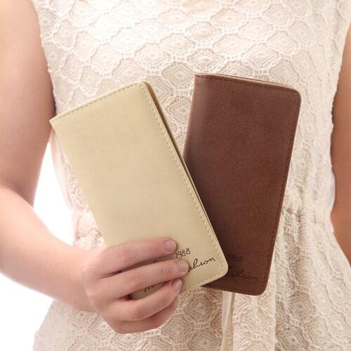 2021 new ultra-thin men and women wallet original matte PU leather retro wallet coin hand wallet coin purse checkbook