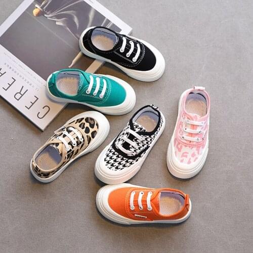 2021 autumn new childrens canvas shoes boys casual shoes girls soft sole one-legged cloth shoes fashion single shoes