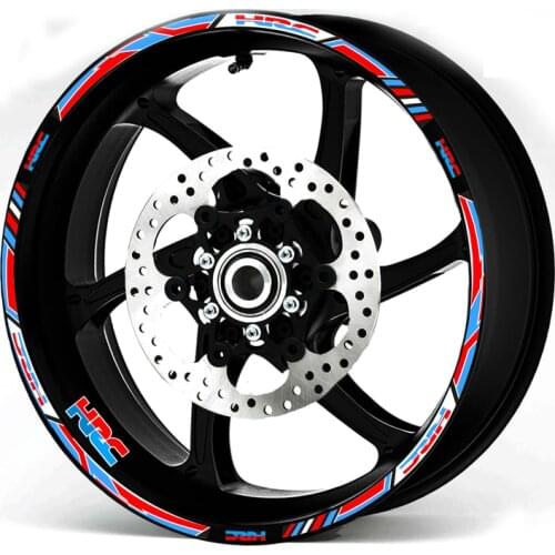 New Motorcycle wheel decals Reflective stickers rim stripes 17inch For Honda Racing HRC CBR250RR CBR400RR CBR600RR CBR1000RR