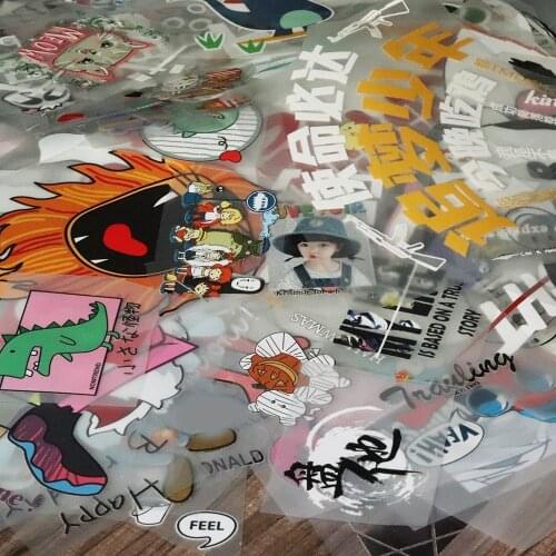 Wholesale 15pcs/lot Random Cartoon Large Heat transfer fashion iron in boys and girls T-shirt for clothing accessories