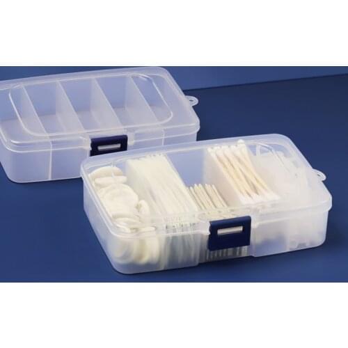 Protable storage box pigment ring finger sleeve fog needle cotton swab separate storage case eyebrow tattoo tool supplies