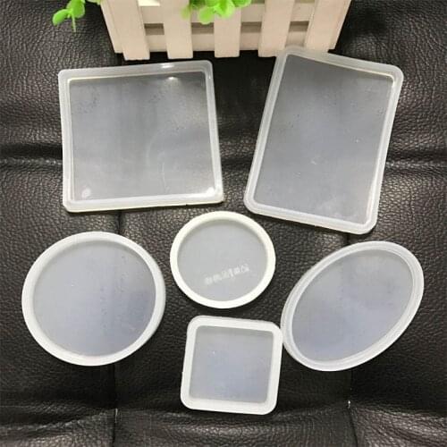 Clear Clay Molds Making Pottery Tools Ceramics Molds Polymer Clay Resin Craft Mould Round Oval Square Shaped Silicone Portable