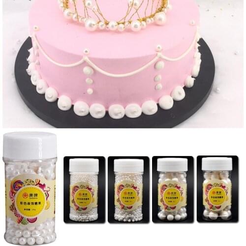 Edible Pearl Cake Decoration Baking Fondant Bakeware Hot DIY 85g/Box Chocolate beads Ball Sale Sugar Sugar white Tools Cand M8W6