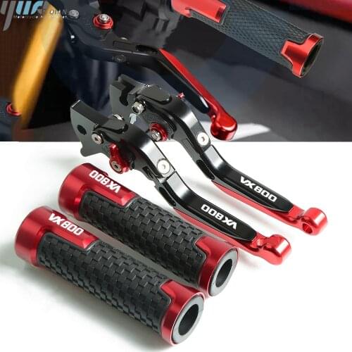 Motorcycle CNC Folding Adjustable Brake Clutch Levers handle grip set For SUZUKI VX 800 VX800 1990-1996 1991 1992 1993 1994 1995