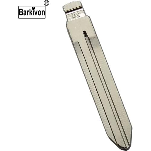 Barkivon 02# Replacement flip new brass uncut metal car key blade blank for Toyota 10pcs/lot