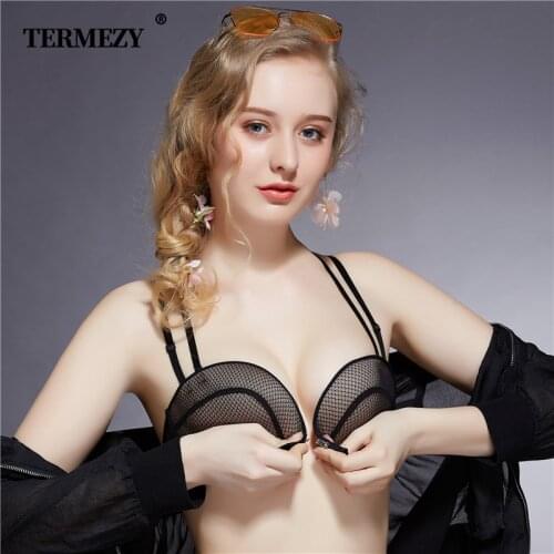 TERMEZY Women Sexy Lingerie convertible straps Bra Wireless Brassiere Women Luxury bralette Push Up Brassiere linen set