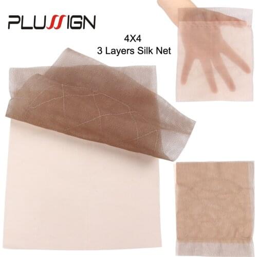 Ventilating Swiss Lace For Making Wigs Closure Frontal Silk Base Hd Invisible Lace For Black Women 4*4 13*4 Double Layers Net