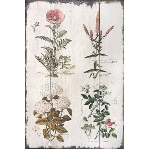 Flower Vintage Style Metal Sign Iron Painting for Indoor & Outdoor Home Bar Coffee Kitchen Wall Decor 8 X 12 Inch
