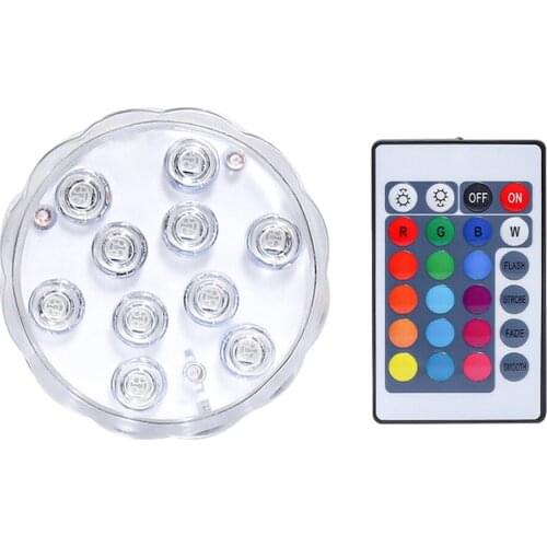 IP68 Waterproof Multi Color Submersible LED Light Underwater RGB Night Lamp Party Wedding Christmas Decoration Light