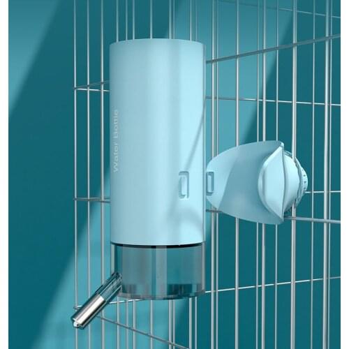 700ml pet steel ball water feeder Wall-mounted automatic water feeder for dogs and cats to drink from the cage