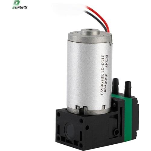 -55kPa 0.9bar DC Brush 0.3L/m Micro Diaphragm Liquid Pump Air Sampling Vacuum Pump Mini Air Pump 24 Volt