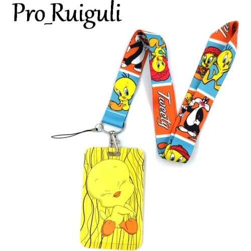 Funny Cartoon Cat Creative Lanyard Card Holder Student Hanging Neck Phone Lanyard Badge Subway Access Card Holder Accessories