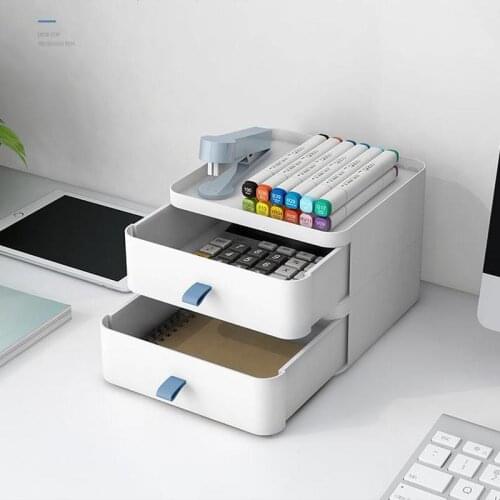 1PCS Desktop Storage Box Plastic Drawer Office Finishing Box Simple Jewelry Cosmetics Skin Care Products Dust-proof Rackser