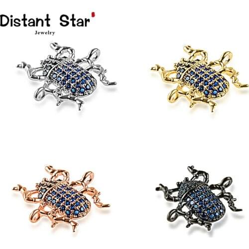 18*18mm Reptile Exquisite Diy Jewelry Bracelet Making Copper Cubic Zirconia Bracelet Necklace Pendant Accessories Connector Hole