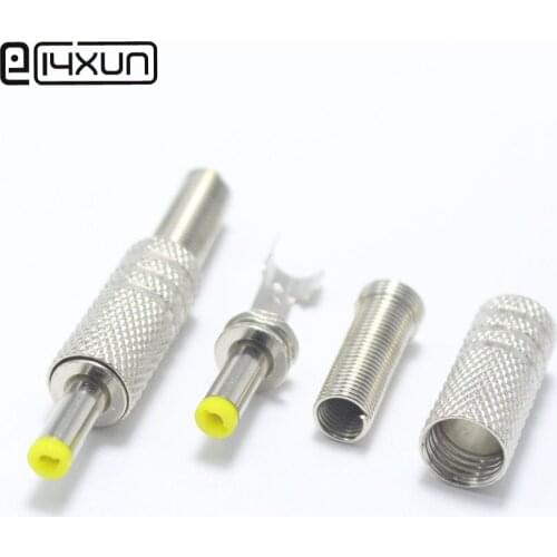2pcs 4.0*1.7mm DC Power Plug 4.0mm * 1.7mm Metal Male Plug Connector Audio Adapter for OD5mm Cable