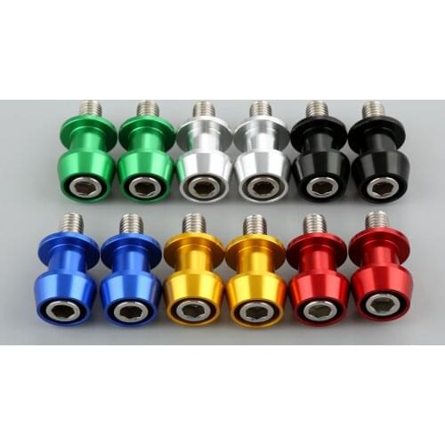 2Pcs 8mm Motorcycle CNC Swingarm Spool Bobbins Stand Screws Bolt Paddock Slider for KTM Honda Ducati Suzuki BMW Kawasaki 2009-14