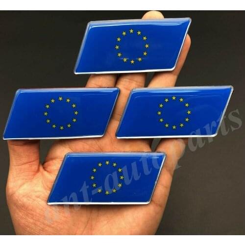 4x EU European Union Flag Car Fender Emblem Badge Motorcycle Fairing Sticker