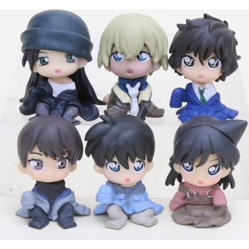 5cm 6pcs/set Detective Conan Sera Masumi Rachel Moore Furuya Rei Action figure toys doll Christmas gift with box