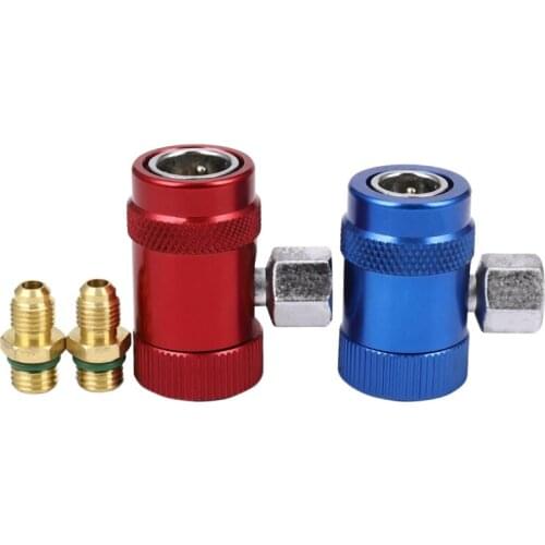 Car Auto AC High / Low Side R1234yf Quick Couplers Adapters Conversion Kit With Manual Couplers