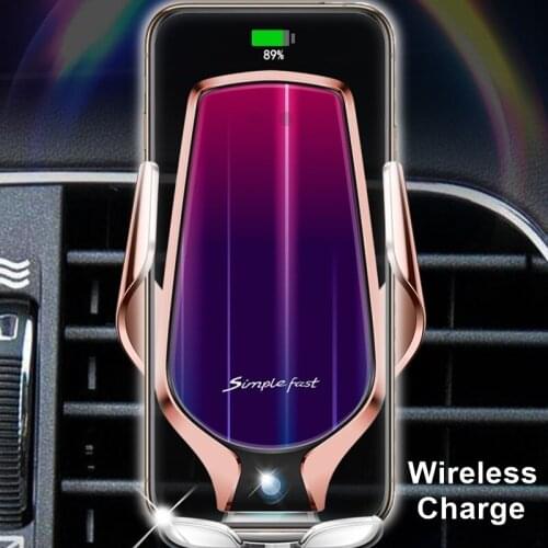 R9 smart sensor car wireless charging Holder 360 Rotate 10W Simple Fast Wireless Charger For Huawei for iPhone X 8 XS 11 Pro Max