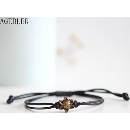 Simple Designer Chrams Alloy Sunflower Hand Woven Bracelets for Lovers Friendship Gift Women Jewelry Rope Chain Adjustable Size
