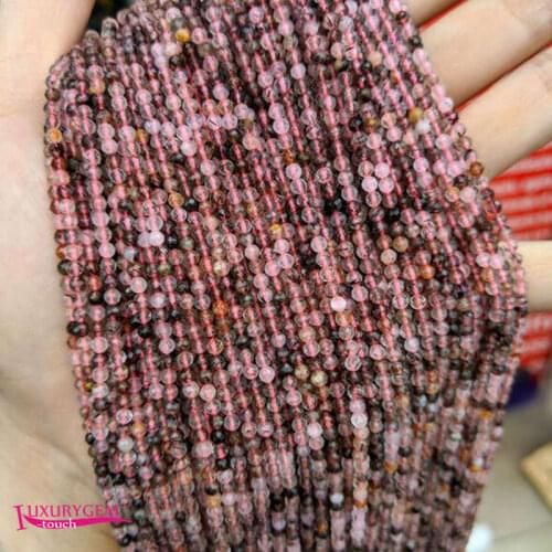 Natural Multicolor Aurora Crystal Stone Loose Small Beads High Quality 3mm Faceted Round Shape Jewelry Accessories 38cm wk343