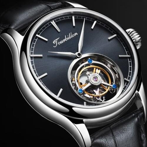 100% Authentic Tourbillon Watch Mechanical Watch Skeleton Clock Men Sapphire Mens Watches Top Brand Luxury Relogio Masculino