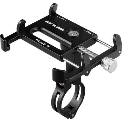 Metal CNC Bicycle Phone Holder MTB Mountain Bike Motorcycle Handlebar Stem Clip Stand Fits for 3.5 - 6.2" Smartphone Cell Phone