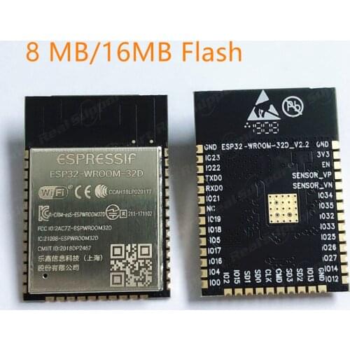 ESP32-WROOM-32D 8MB /16MB Flash Memory Wi-Fi+BT+BLE ESP32 Module Espressif Original better RF perfermance