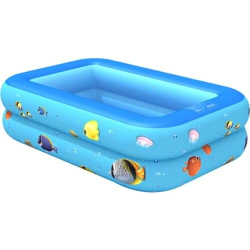 Toys Domestic Rectangular Family Pool 120x90x35cm Beach Indoor Outdoor Inflatable Thick Double Layer Pools