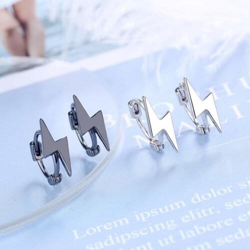 KOFSAC 925 Sterling Silver Latest Earrings For Women Jewelry Simple Trendy Lightning Earring Girl Student Party Ear Accessories