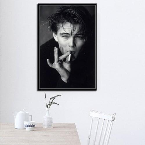 Leonardo DiCaprio Movie Star Actor Canvas Poster Prints Photo Portrait Pictures Bar Hotel Cafe Wall Art Decor Mural