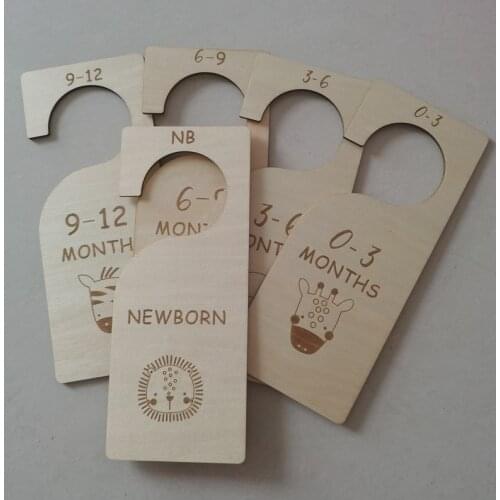 Best sellers Wooden Baby Closet Dividers Nursery Closet wood clothing divider