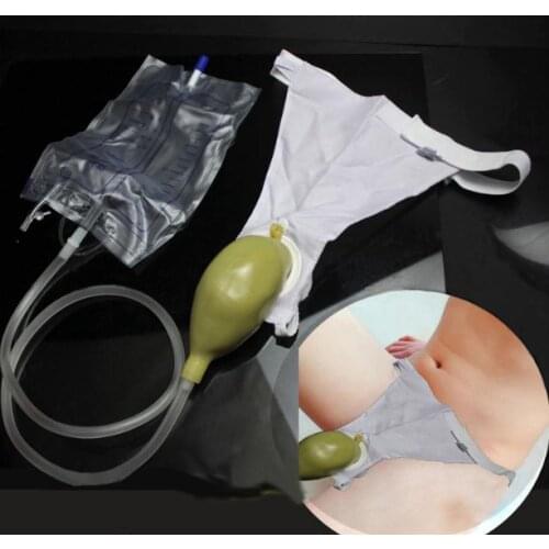 Medical Reusable Male Urinal Bag Urine Bag Silicone Urine Funnel Pee Holder Collector With Catheter For Old Men Feminine Hygiene