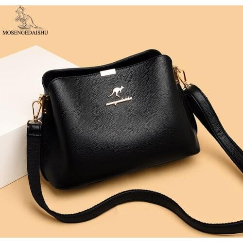 Multifunctional Ladies Messenger Bags Solid Color Shoulder Bag Wallet Casual Design High Quality Leather Women Phone Bags Bolsos