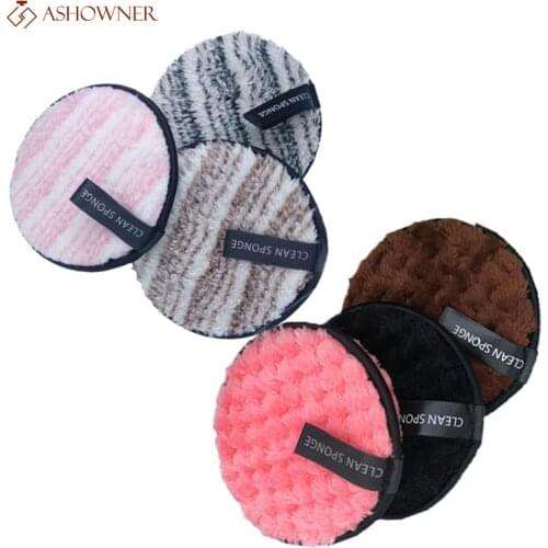 Reusable Makeup Remover Pads Washable Cotton Wipes Microfiber Removal Sponge reusable cotton rounds makeup tools Cleansing Puff