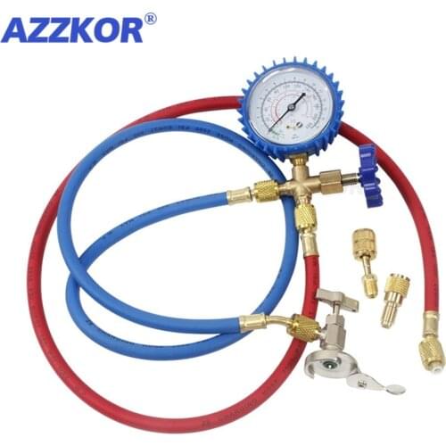AZZKOR Air Conditioning Fluoride Adding Tool Kit for R22 R134A R410 R600 Refrigerant Car Air Conditioning Common Cool Gas Meter