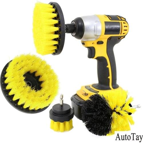 3PCS Power Scrubber Brush Set For Bathroom Cleaning Drill Scrubber Cordless Attachment Kit Power Scrub Tubs Baseboards Scourer