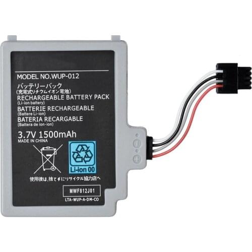 New 3.7V 1500mAh Rechargeable Battery Pack Replacement for Nintendo Wii U Gamepad