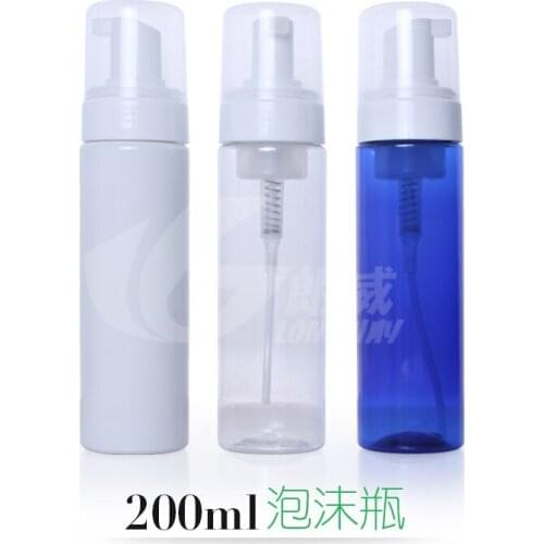 Foaming Bottle Whipped Mousse Points Bottling Foam Fine 200ml Refillable Bottles Foaming Pump Soap Dispenser Plastic 10PCS/LOT