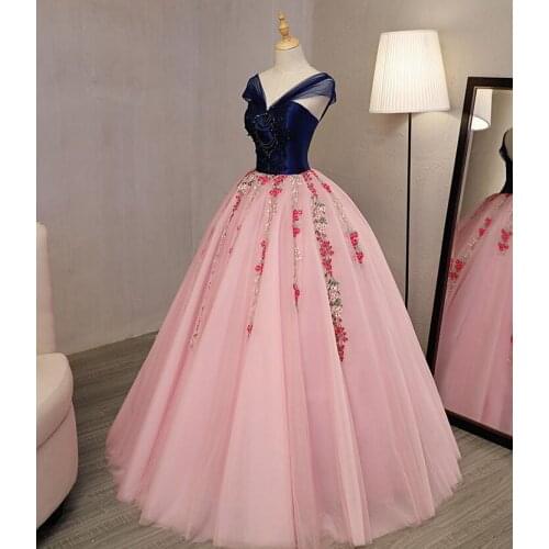 100%real royal blue pink fairy Medieval Renaissance ball gown Sissi princess dressVictorian/Marie Antoinette/Colonial Belle Ball