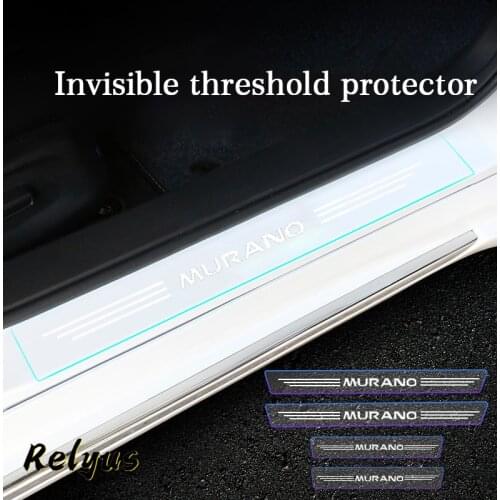 Car Door Sill Protector Threshold Decoration Anti Scratch Transparent Film Protection For Nissan Murano 1 2 3 Z50 Z51 Z52