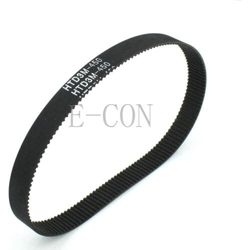 1pcs/5pcs 450-3M HTD Timing Belt 150 Teeth Cogged Rubber Geared Closed Loop 10mm/15mm/20mm Wide