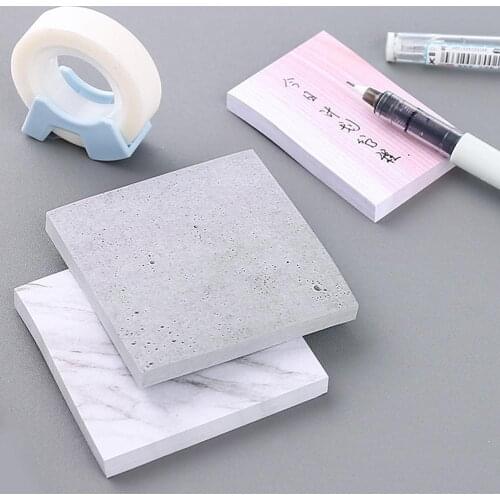Convenience Stickers Notes Creative Marble Color Self Adhesive Supply Style Office School Pad Bookmark Stationery Memo Ston E9O2