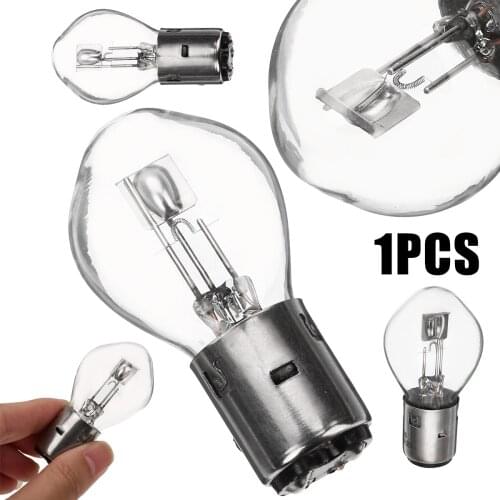1pair Motorcycle Lighting Amber Headlight Bulb 12V 35W B35 BA20D Glass Fit For Scooter ATV Moped